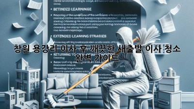 창원 용강리 이사 후 깨끗한 새출발, 이사 청소 완벽 가이드!